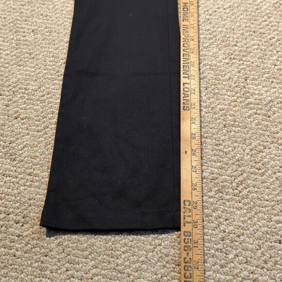 Old Navy Uniform Pants Flare Stretch Womens 6 Black Slacks Pockets - Picture 2 of 9